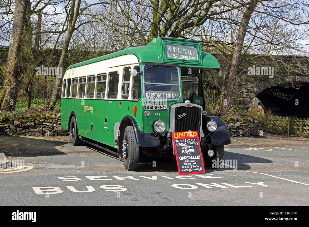 Bristol / ECW L- tipo bus vintage in Lincolnshire Bus Company livrea. Foto Stock