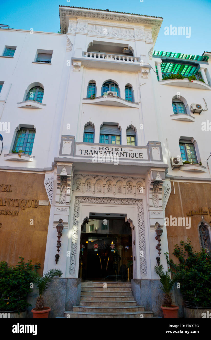 Hotel Transatlantique (1922), architettura Mauresque, Casablanca, Marocco, Africa settentrionale Foto Stock