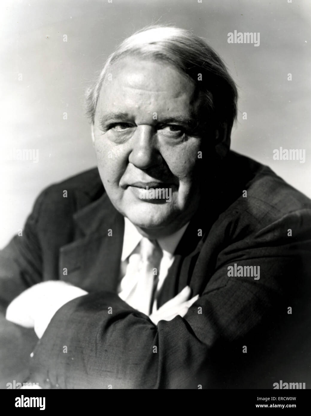 CHARLES LAUGHTON (1899-1962) tappa inglese e attore di cinema circa 1955 Foto Stock