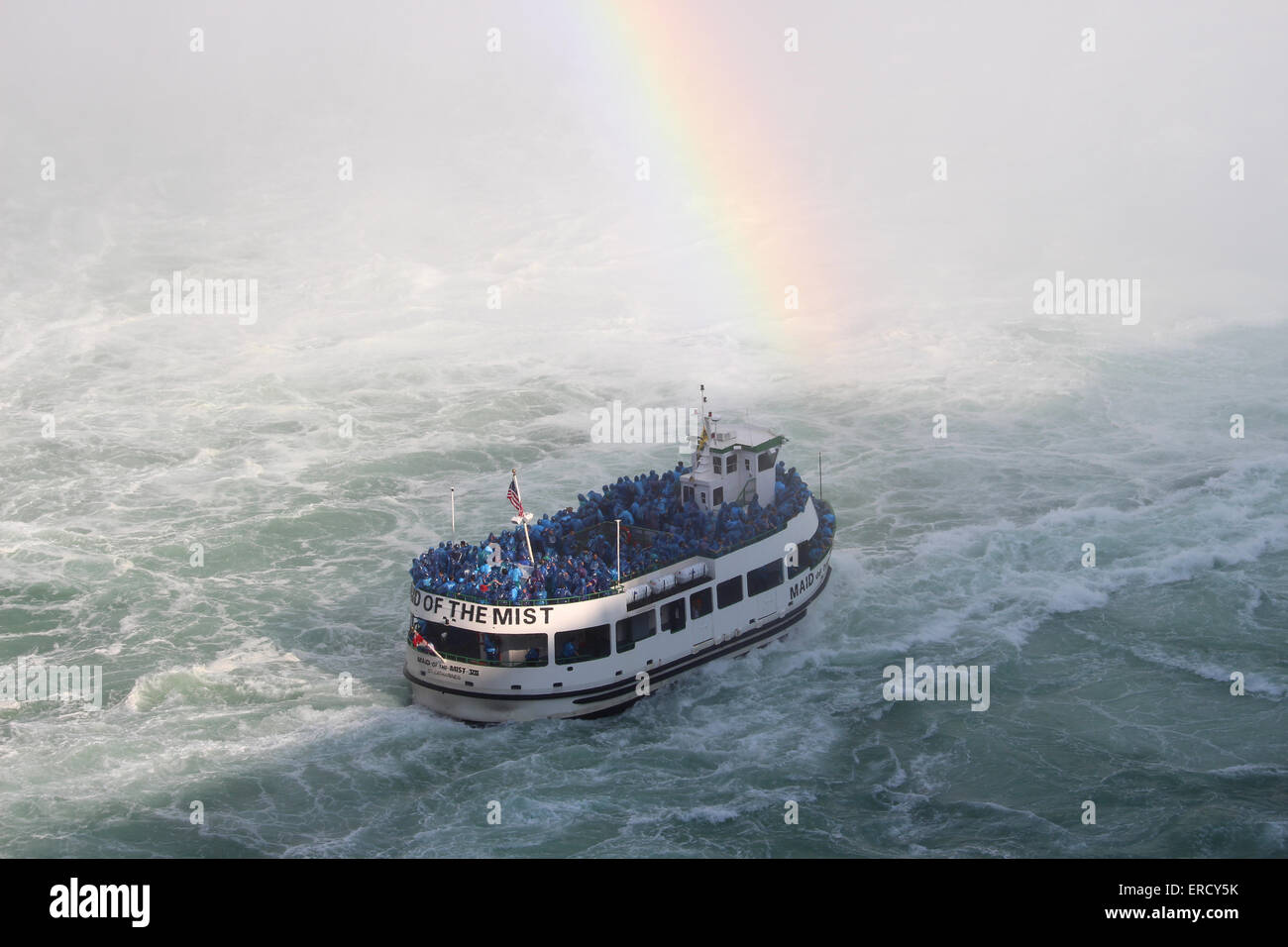 La Domestica della Foschia tour in barca a Niagara Falls, Ontario. Foto Stock