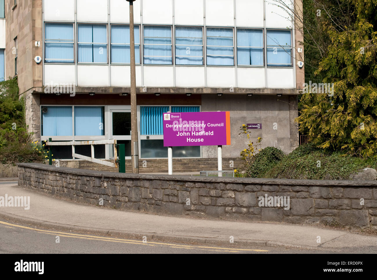 Documentario immagini del Derbyshire County Council John Hadfield House Matlock Derbyshire Foto Stock