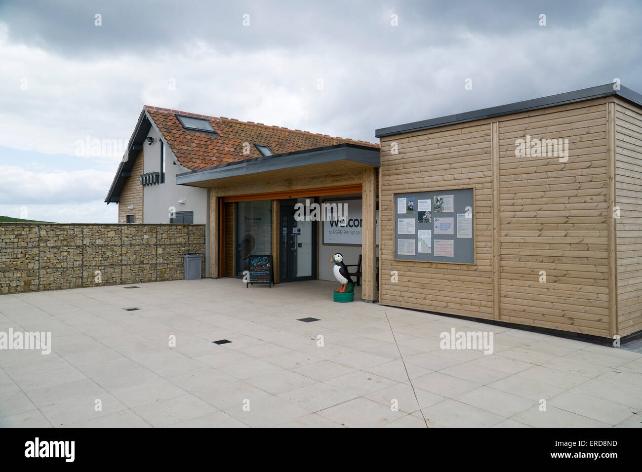 Nuovo costruito rspb centro visitatori - Bridlington Foto Stock