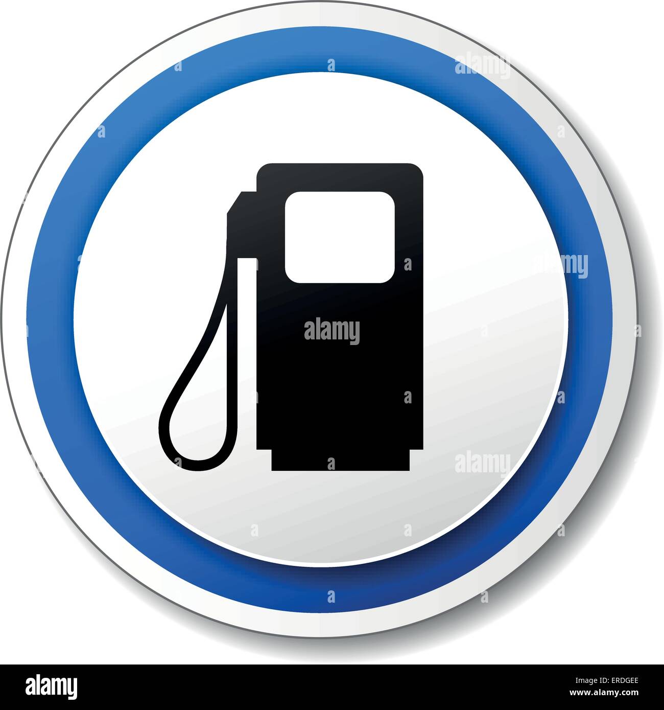 Illustrazione Vettoriale di nero e blu icona del carburante Illustrazione Vettoriale