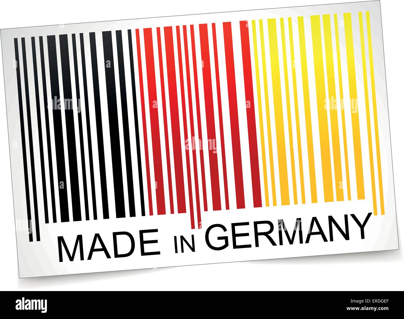 Illustrazione di vettore di fatto in Germania il concetto di codice a barre Illustrazione Vettoriale