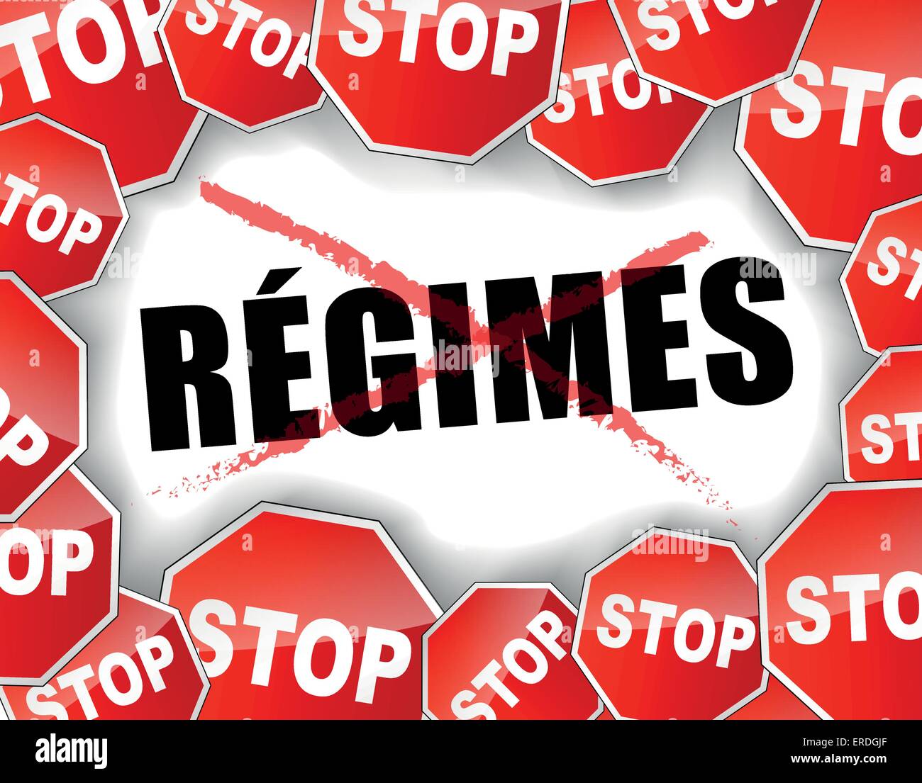 Illustrazione Vettoriale di interrompere la dieta concetto sfondo Illustrazione Vettoriale