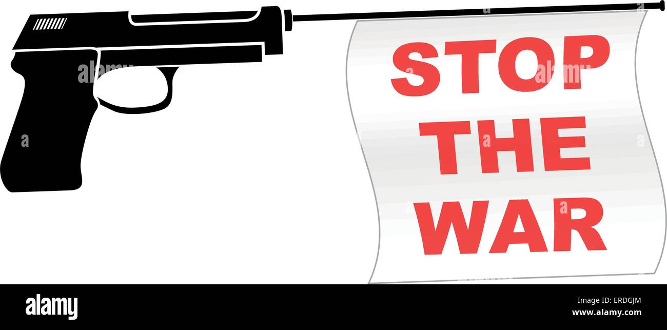 Illustrazione Vettoriale di fermare la guerra icona del concetto Illustrazione Vettoriale