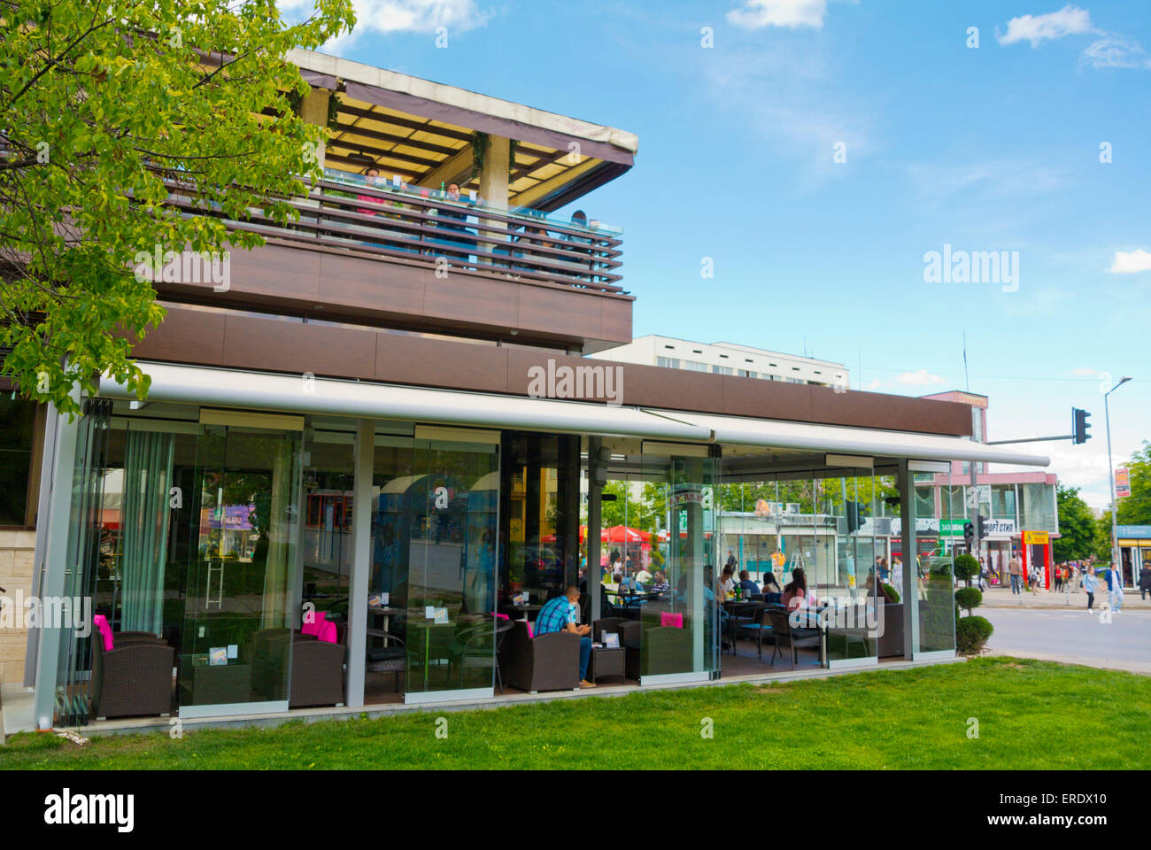 La caffetteria e il bar, Studentski grad, studenti town, Sofia, Bulgaria, Europa Foto Stock