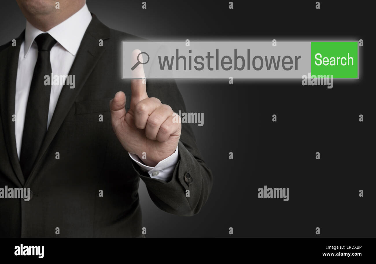 Whistleblower browser internet è gestito da parte dell'imprenditore. Foto Stock