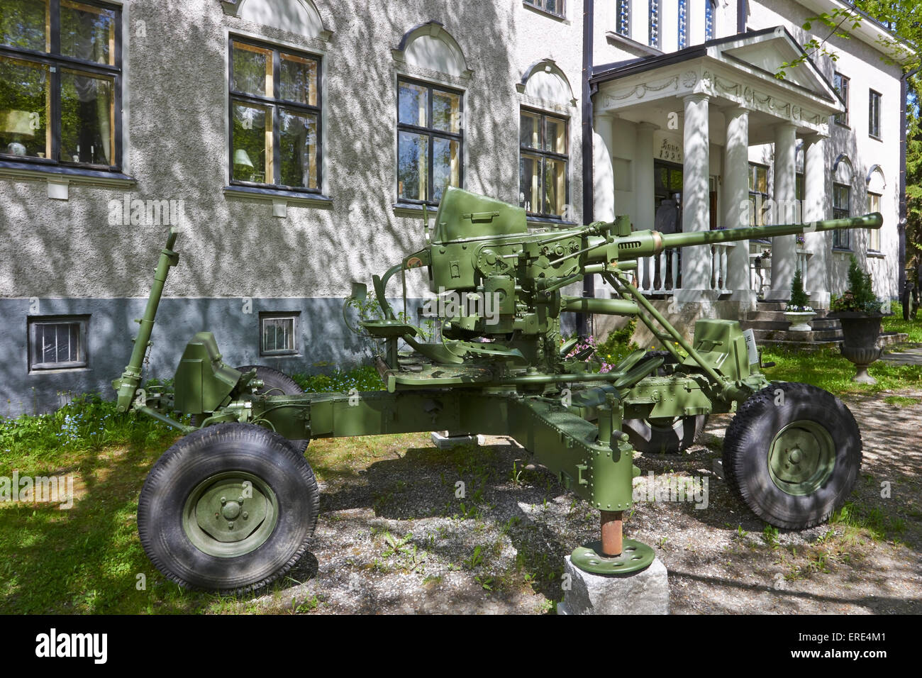 Bofors 40 mm pistola sul display, Imatra Finlandia Foto Stock