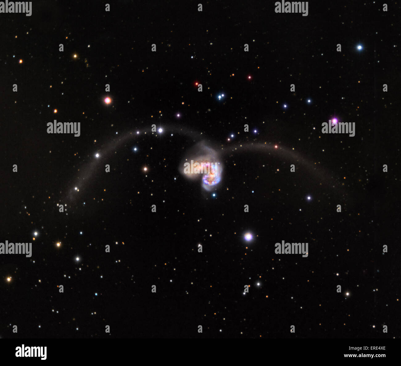 Le galassie antenne Foto Stock