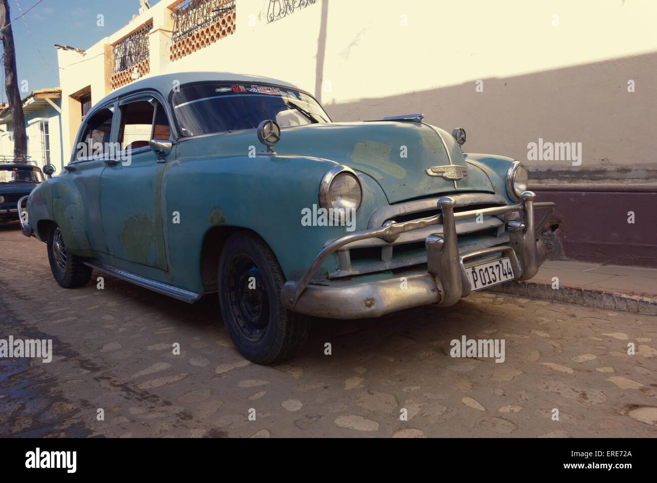 1949 Chevy nelle strade di Trinidad, Cuba Foto Stock