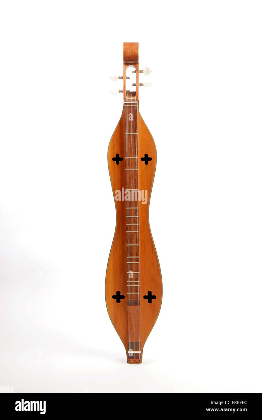 4 stringa Appalachian Dulcimer o la cetra, conosciuto anche come Dulcimer di montagna o la cetra Foto Stock