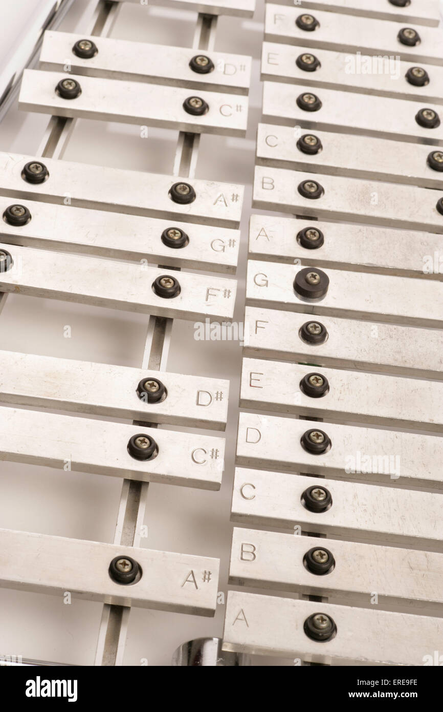 Marciando Glockenspiel, o campana Lyra, o campana Lyra Foto Stock