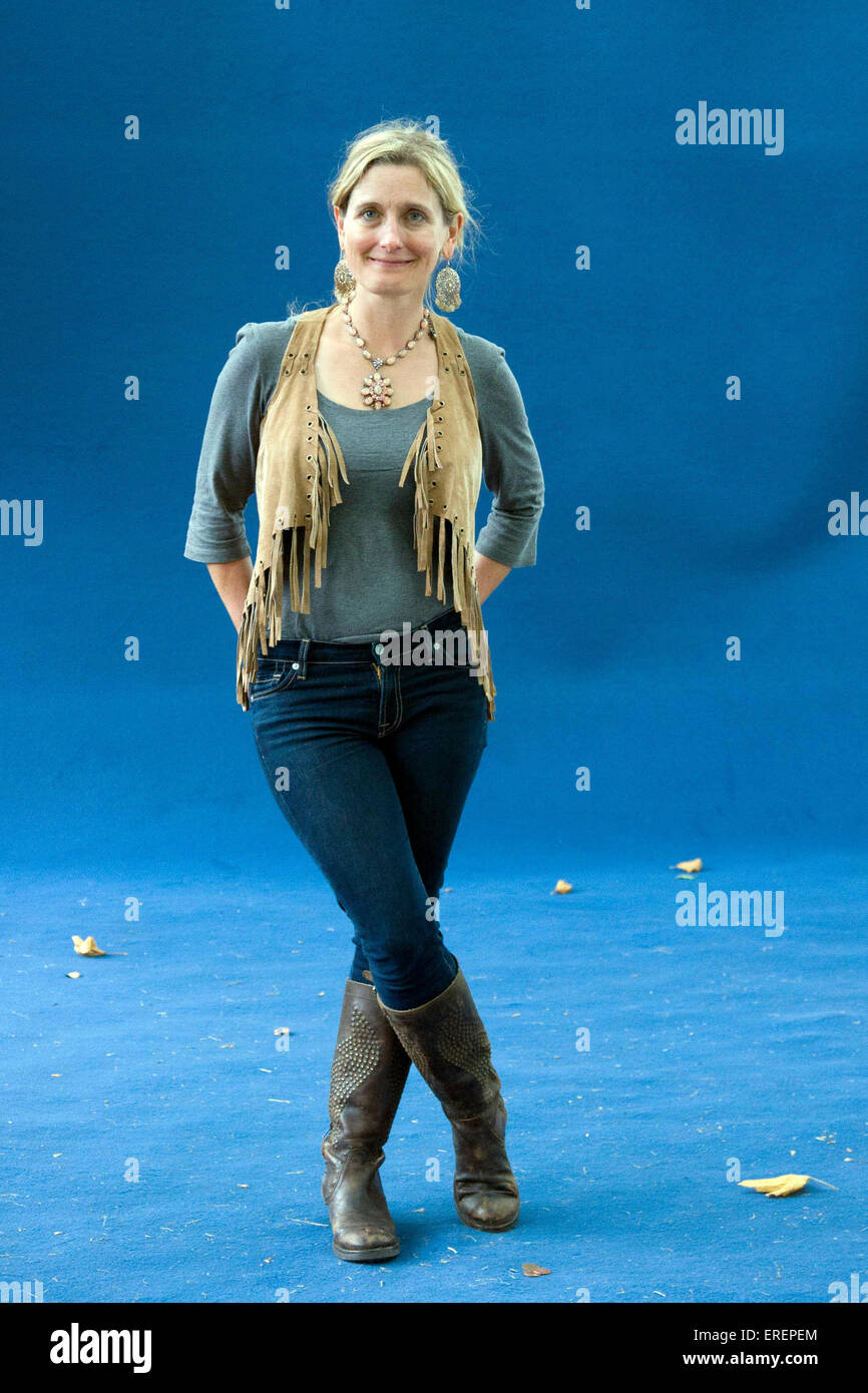 Cressida Cowell, Inglese per bambini autore al Edinburgh International Book Festival, Edimburgo, Scozia, Regno Unito, 21 agosto Foto Stock
