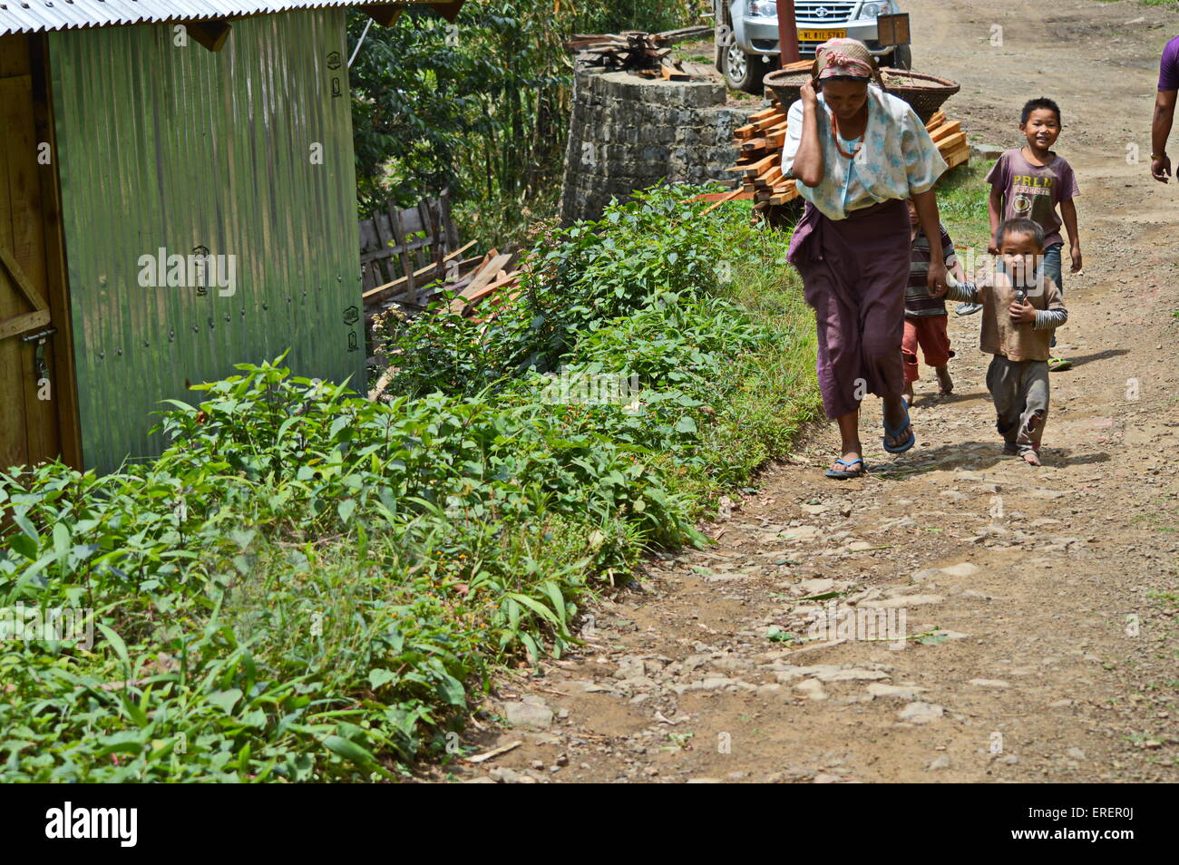 Gli agricoltori del nord-est dell India Foto Stock