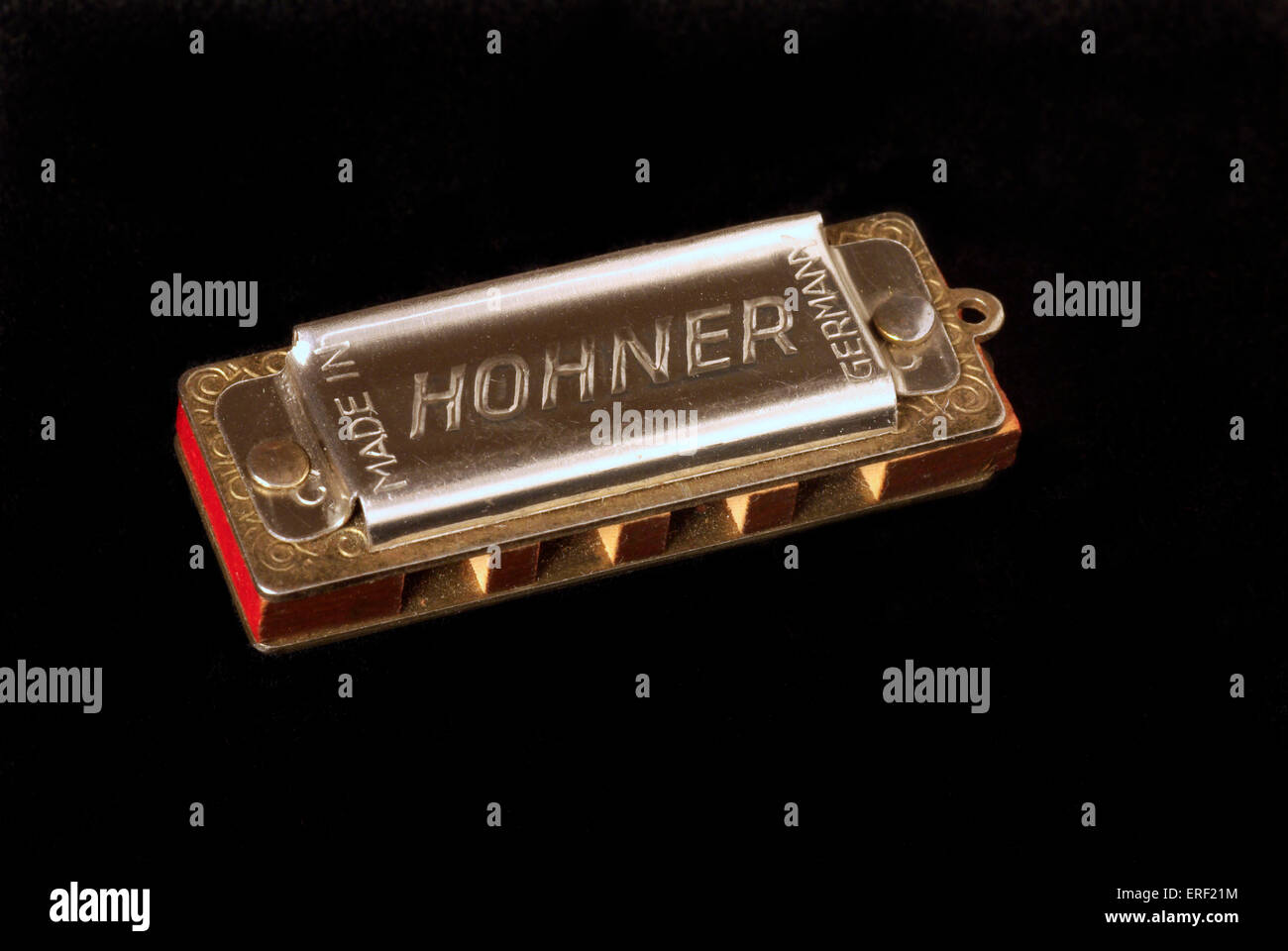 Little Lady', Hohner mini armonica, 35 mm (1⅜") di lunghezza. In 1965, Astronauta Wally Schirra contrabbando di uno di questi a bordo Foto Stock