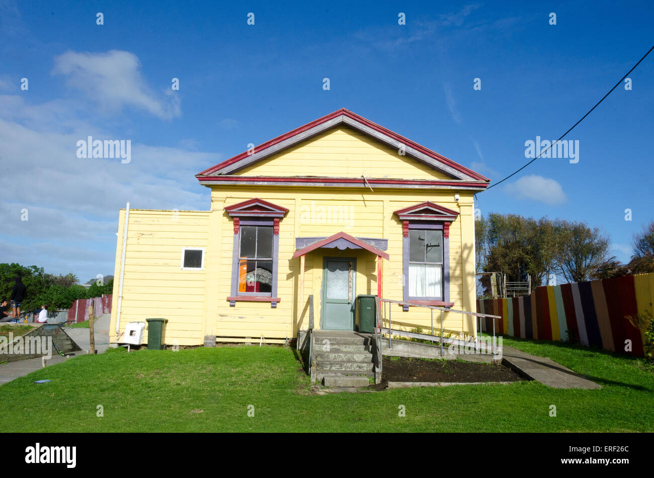 Comunità Hall, Patea, Taranaki, Isola del nord, Nuova Zelanda Foto Stock