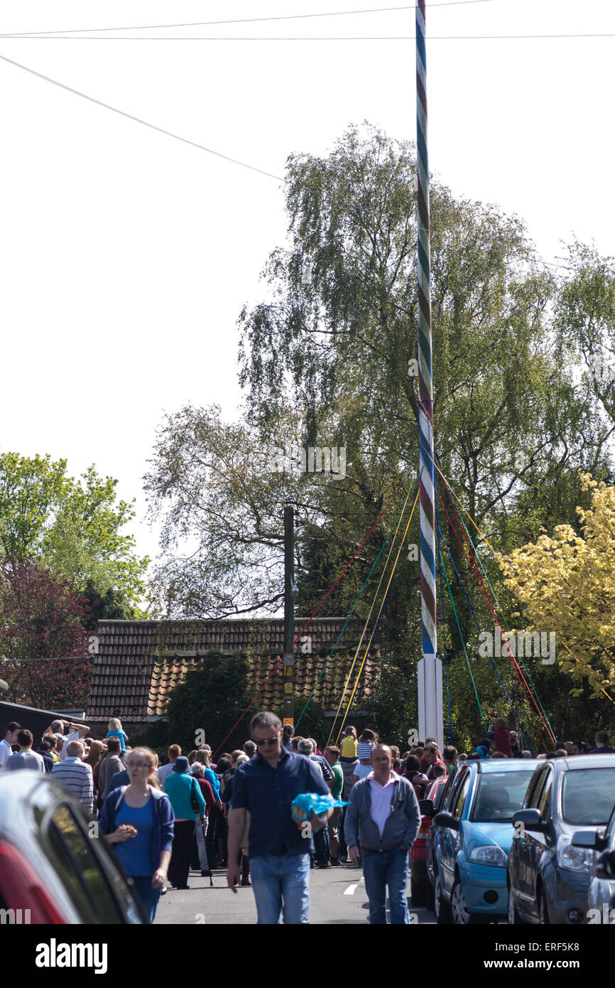 Giorno di maggio a Hemswell villaggio in Lincolnshire, Inghilterra. Preservare il Villaggio delle tradizioni. Foto Stock