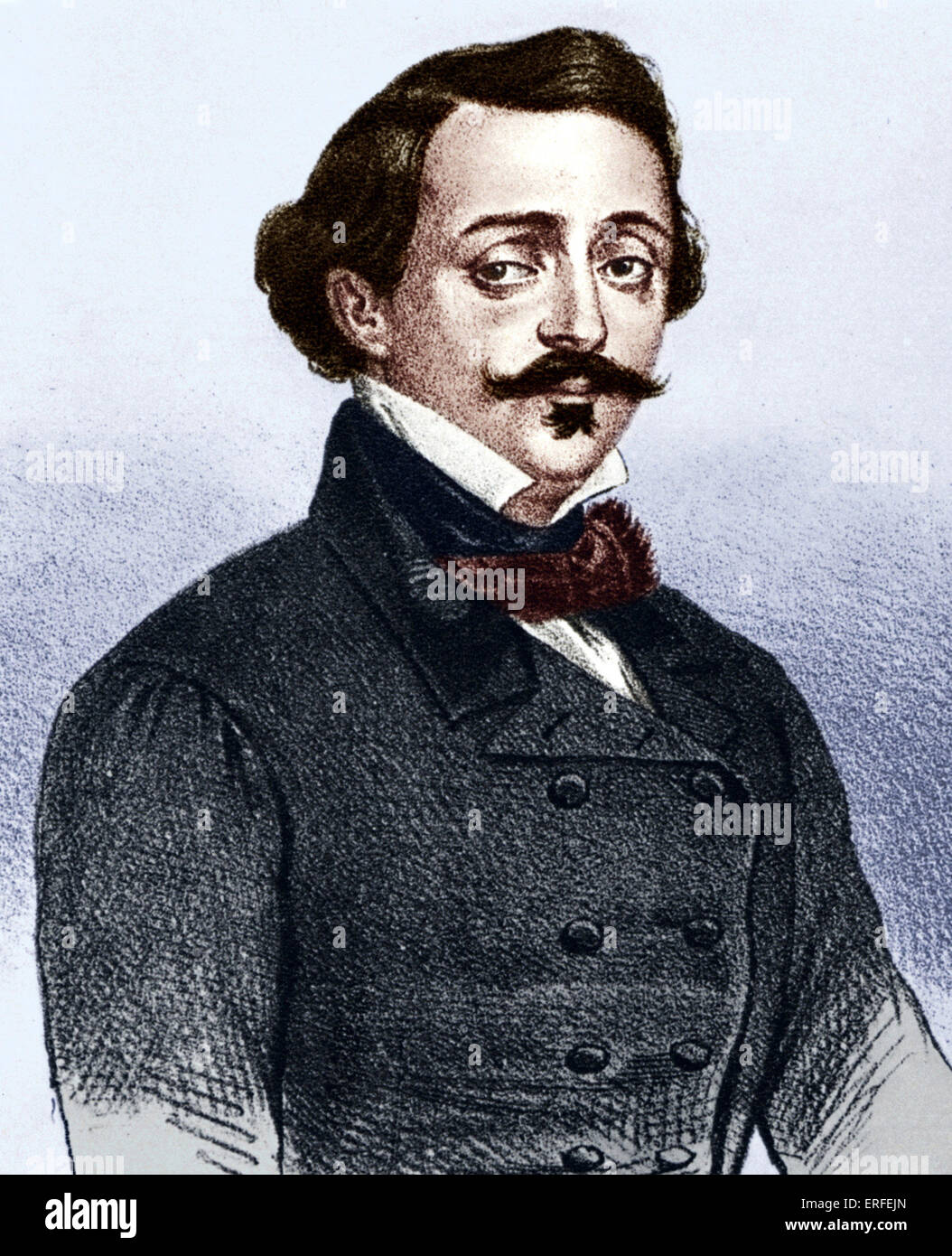 Raffaele Mirate, tenore italiano 1815-1895. Debutto in Donizetti Torquato Tasso 1837 Napoli, Teatro Nuevo. Eseguite i ruoli di Verdi dal 1845 - Jacopo in ho dovuto Foscari e Carlo VII a Giovanna d'Arco. Creato il Duca nel Rigoletto 1851 e Manrico in Il Trovatore, 1853-54, Vienna. Trovatore Foto Stock