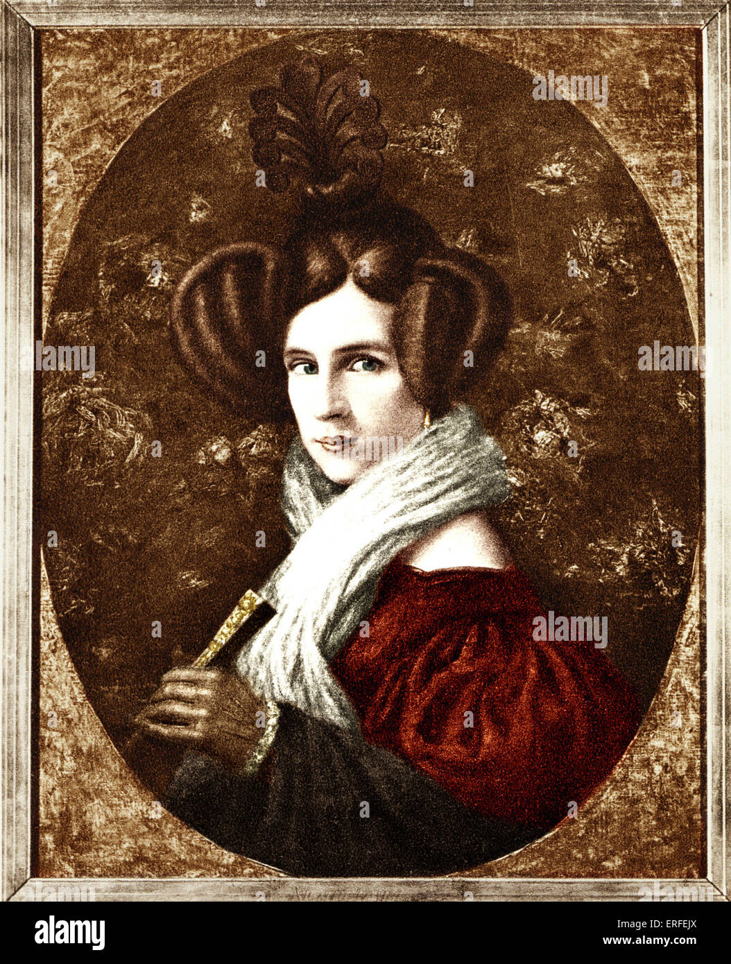 Margherita Barezzi, 1814-1840, Verdi prima moglie. Figlia di Antonio Barezzi di Busseto. Dipinto di A. Mussini Foto Stock