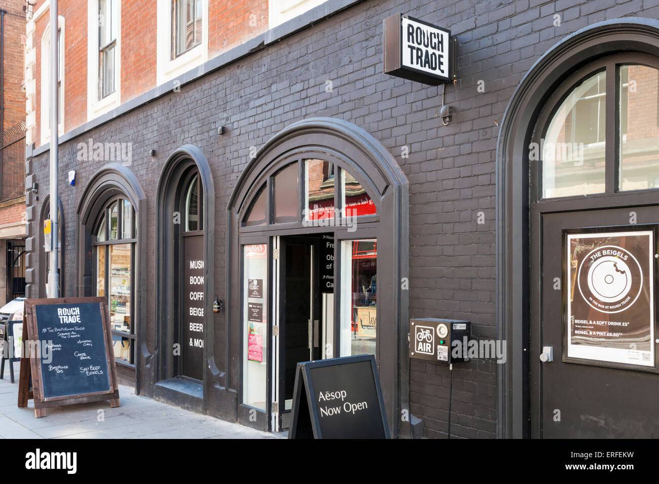 Rough Trade shop record, Broad Street, Nottingham, Inghilterra, Regno Unito Foto Stock