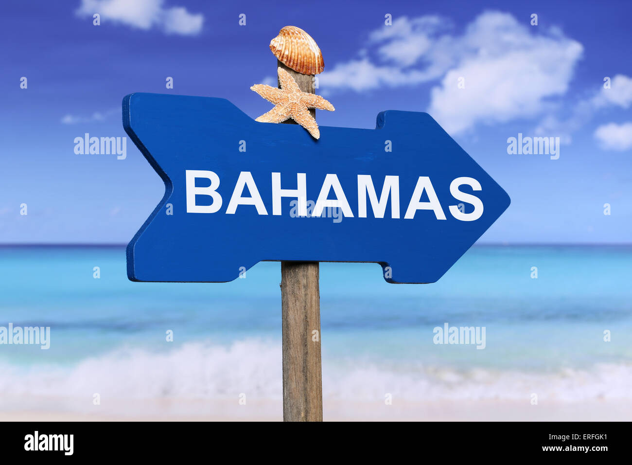 Bahamas con la spiaggia e il mare in estate in vacanza Foto Stock