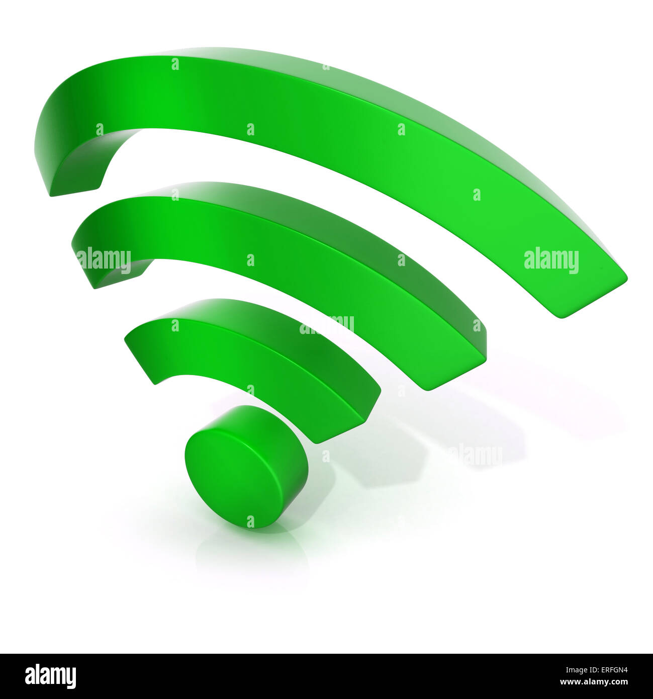 Rete wireless di Symbol, 3D render isolato. Vista laterale Foto Stock