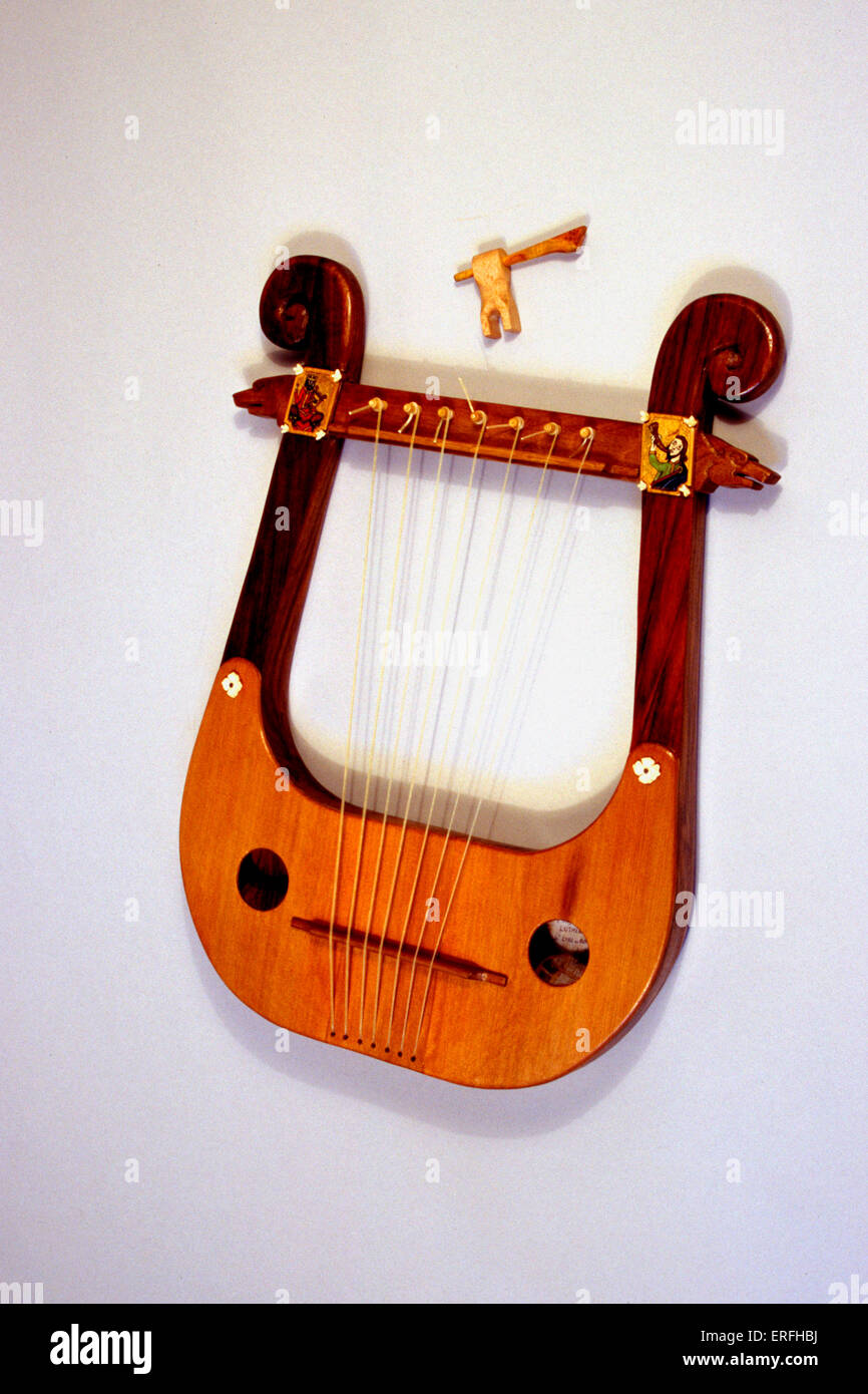 Lyra - corde dello strumento musicale. Foto Stock