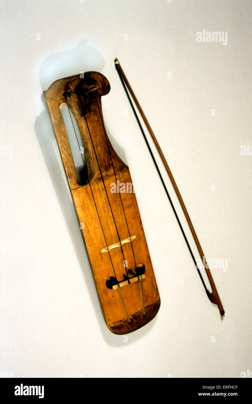 Tagelharpa - svedese strumento a corda. Foto Stock