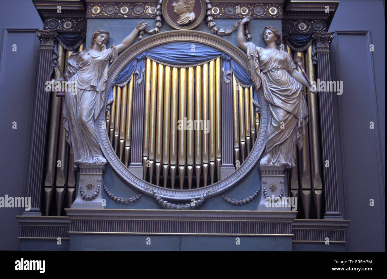 Strumenti - TASTIERA - organo organo caso da Robert Adams, 1773. Organo da John Snetzler, 1774/5 Foto Stock