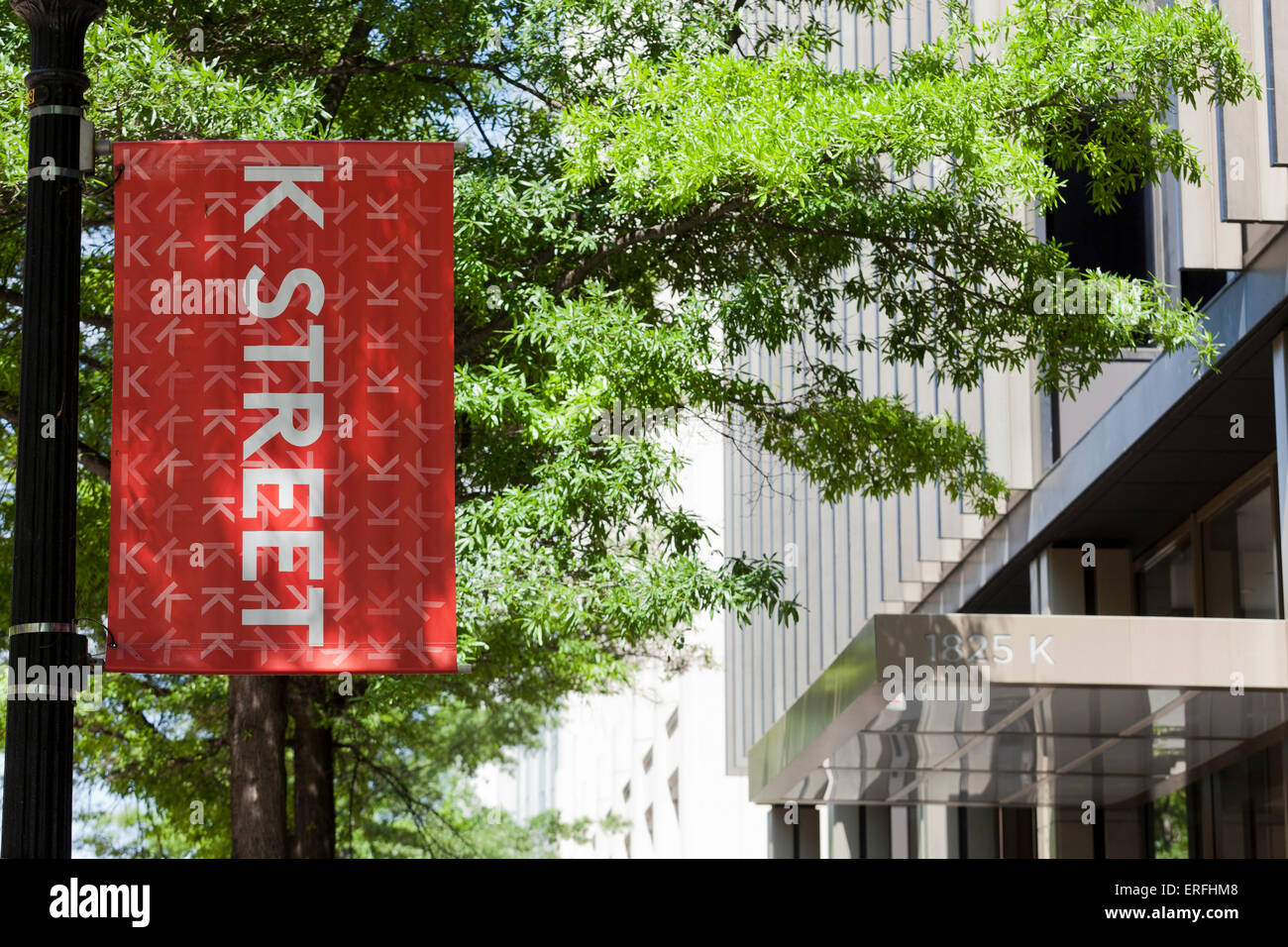 K Street banner - Washington DC, Stati Uniti d'America Foto Stock