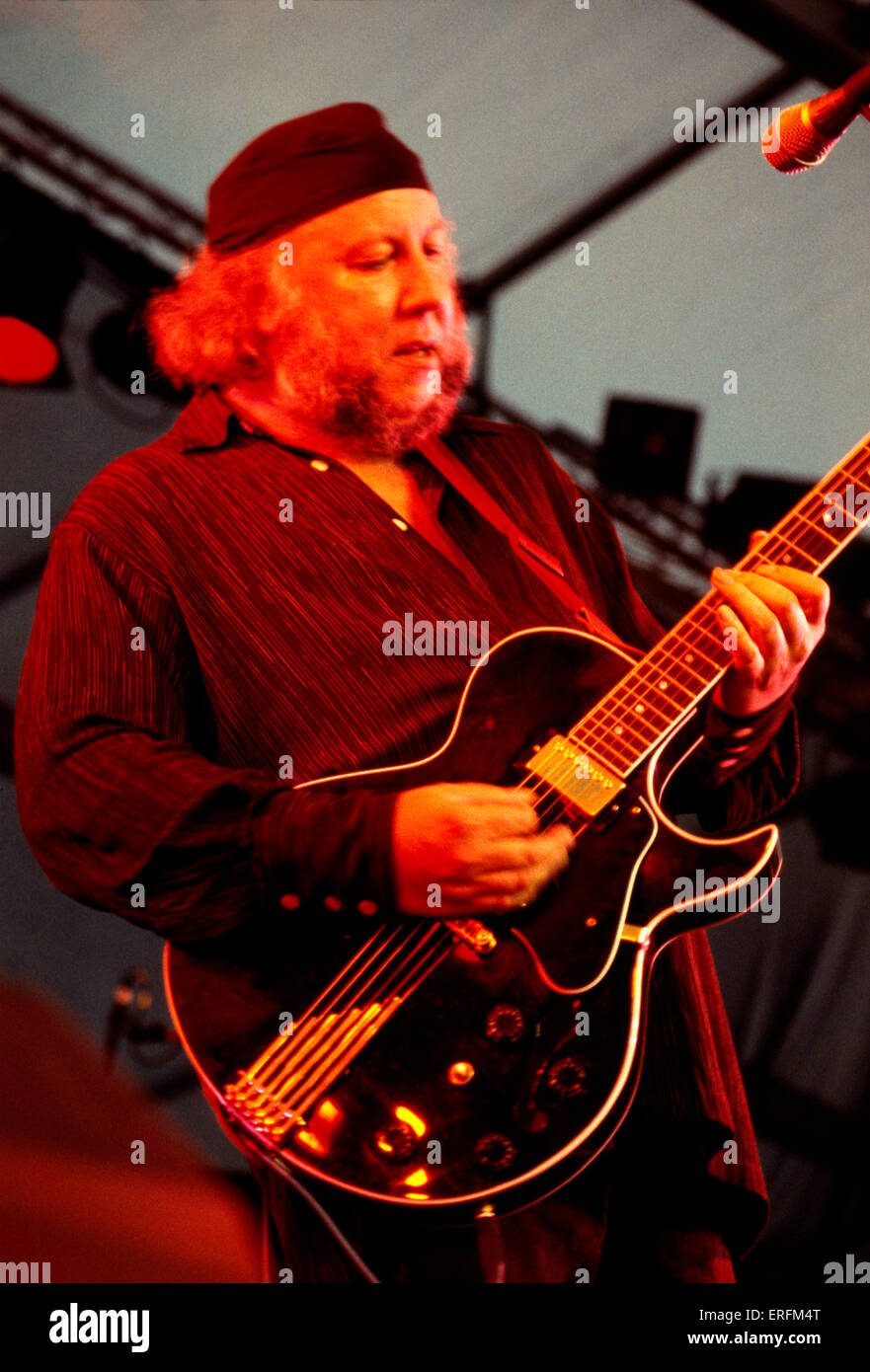 Peter Green - Ritratto del British blues-rock chitarrista performanti a Guildford Folk & Blues Festival, 1998. b. 29 Foto Stock