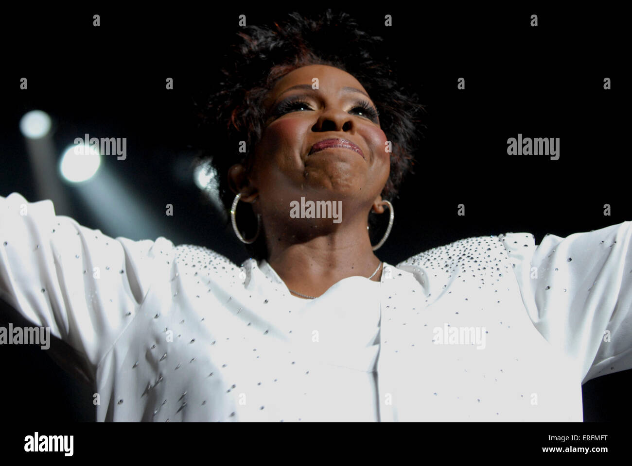 Gladys Knight - American R&B / Soul cantante e attrice perfoming presso la Royal Albert Hall di Londra, UK, 1 luglio 2006. B. 28 Maggio Foto Stock