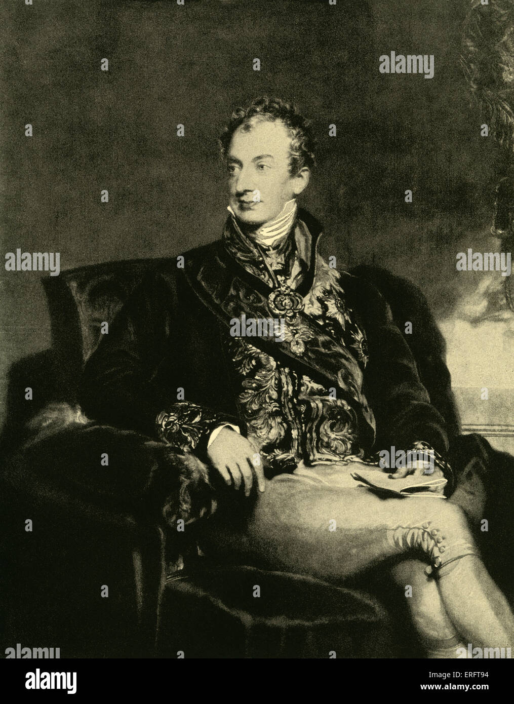 Il principe Klemens Wenzel von Metternich - incisione da Samuele cugini dopo la verniciatura da Sir Thomas Lawrence. SL, incisore inglese: Foto Stock