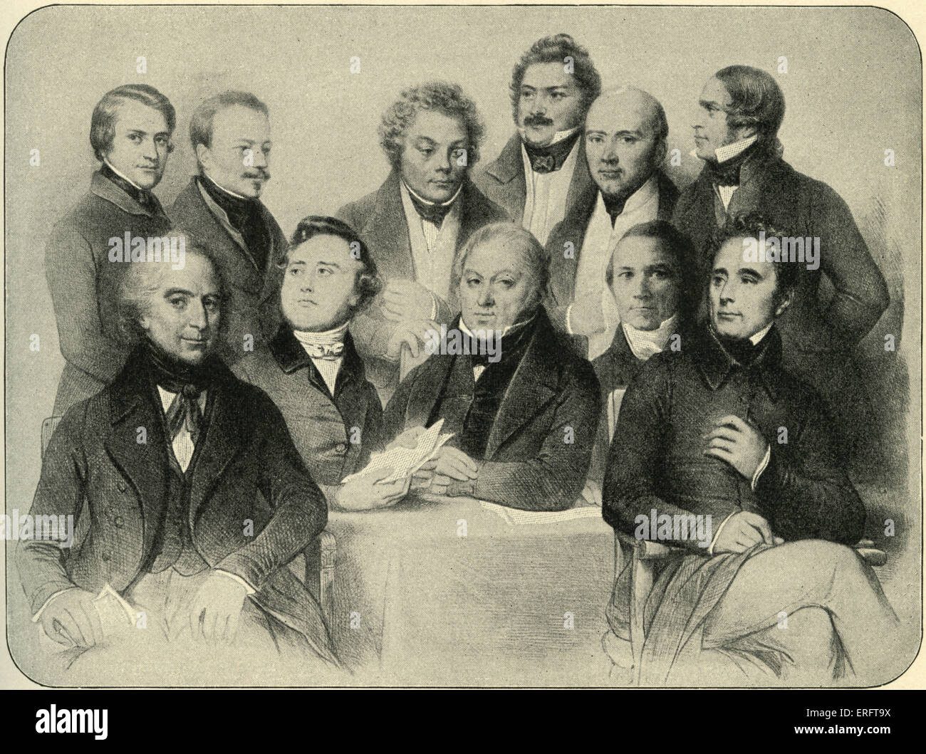 Governo Provvisorio della Seconda Repubblica francese. Riga superiore e da sinistra a destra: Louis Blanc, Ferdinand Flocon, Adolphe Foto Stock