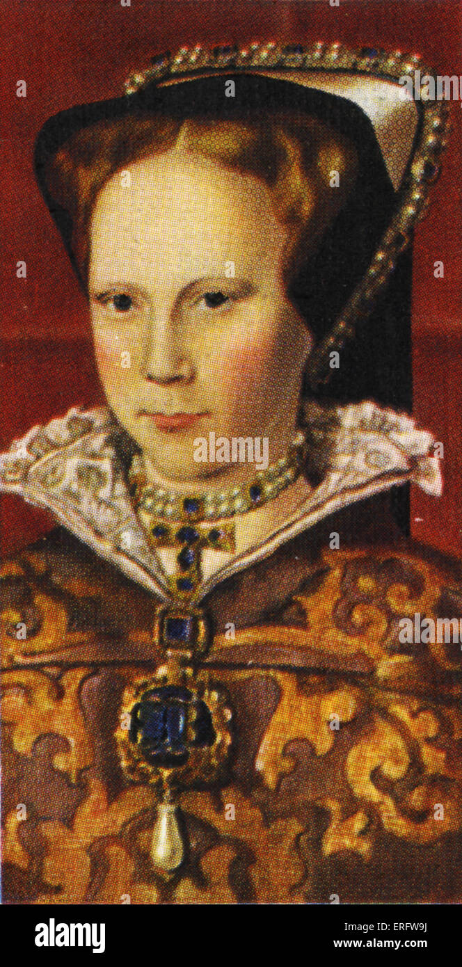 La regina Maria ho ritratto regnò (1553 - 1558). La figlia di Caterina d'Aragona e di Enrico VIII. Un cattolico fervente ella Foto Stock