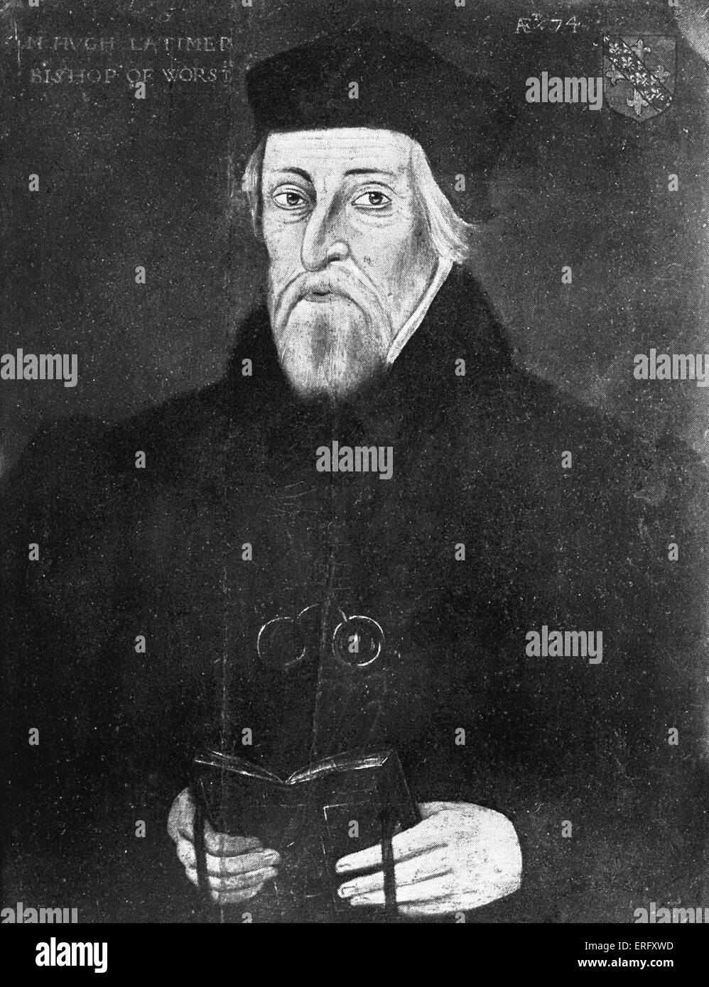 Hugh Latimer - il vescovo di Worcester. Un protestante riformatore religioso e martire c. 1485-ottobre 16, 1555 Foto Stock
