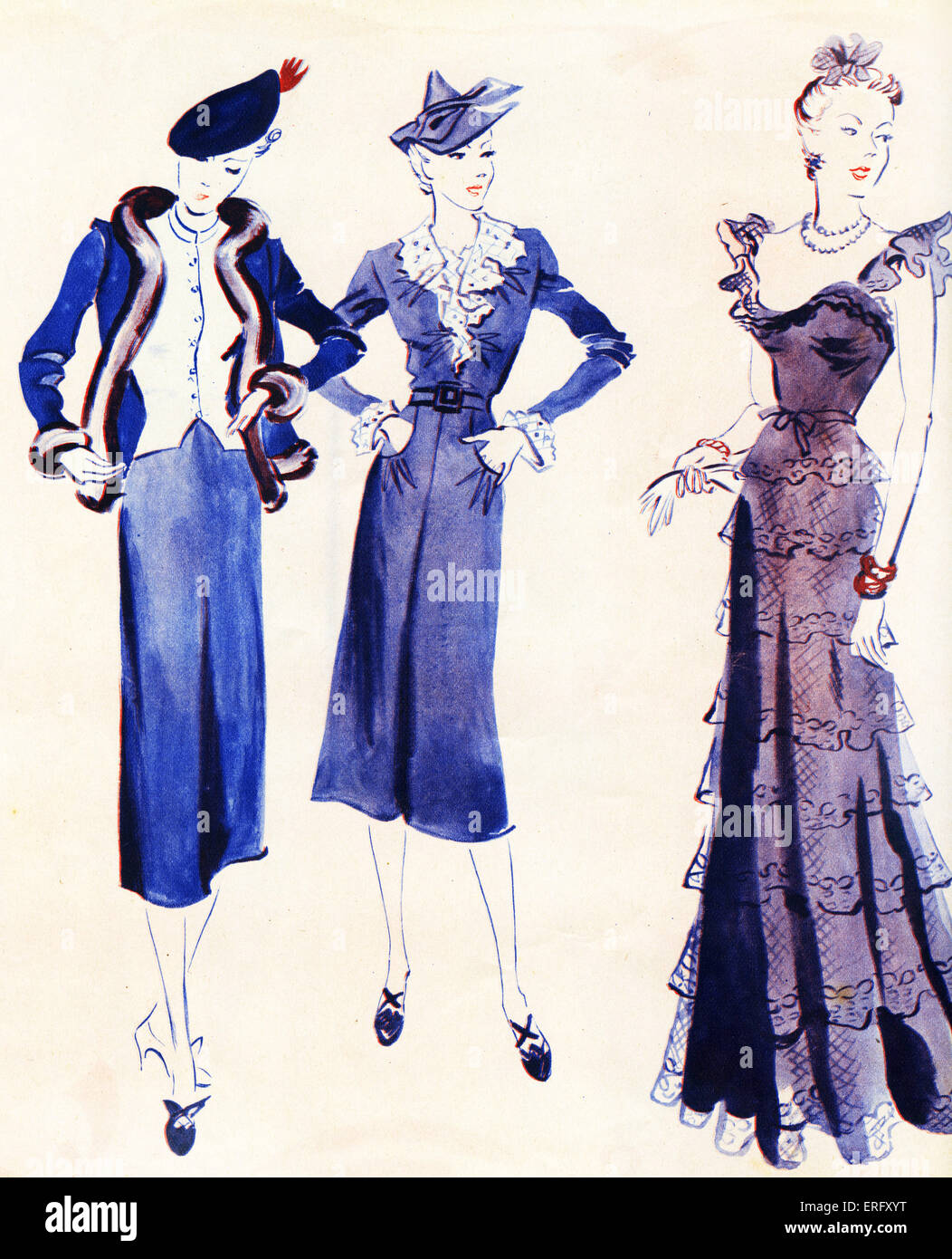 Moda Francese Di Giorno E Di Sera Vestito Da Coco Chanel S 1938 Collezione Autunno Ensemble De Jersey Cotele Robe De Jersey Foto Stock Alamy
