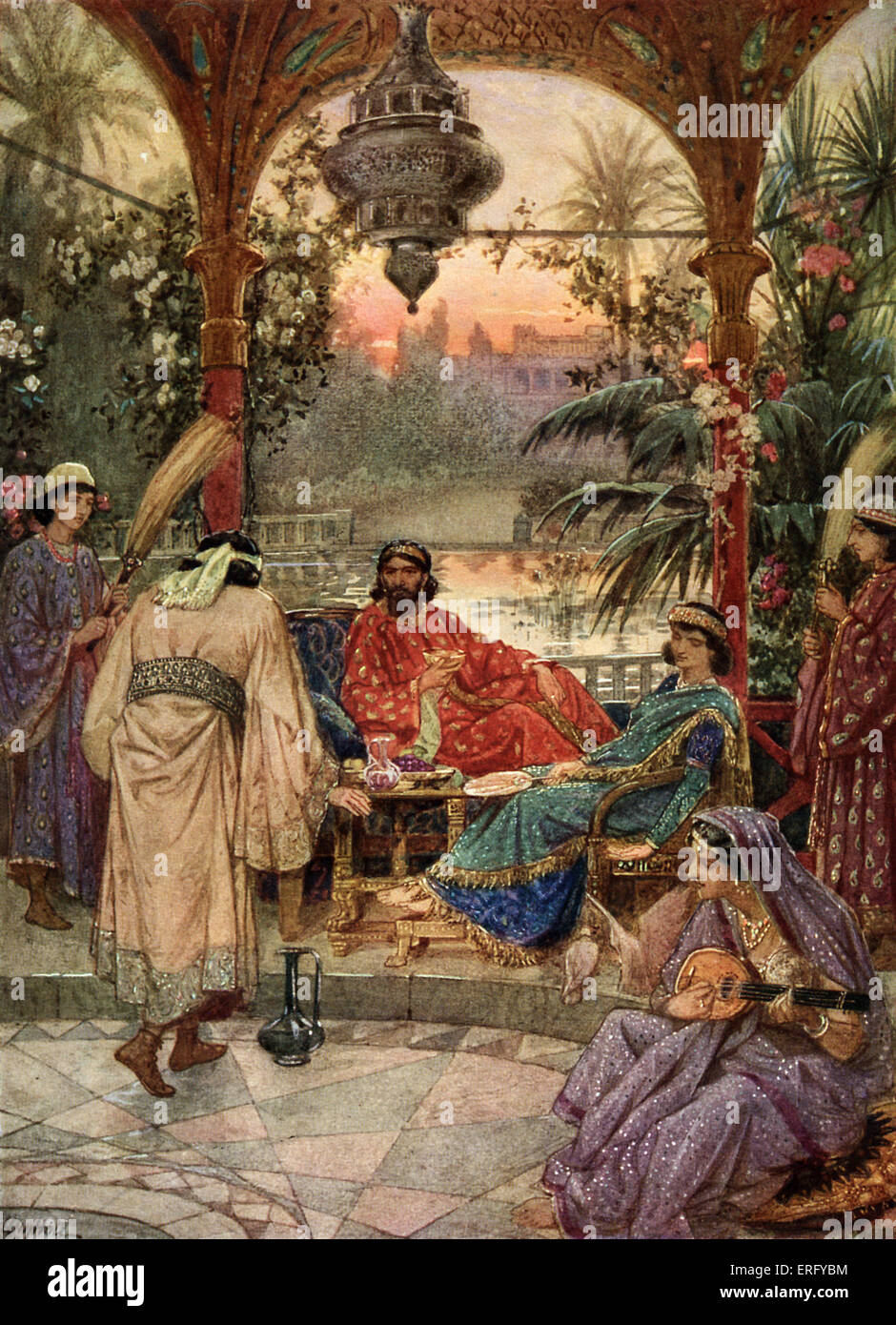 Neemia rende la sua petizione al Artaserse di lasciarlo andare a Gerusalemme per aiutare gli ebrei che vivevano lì. Neemia I: 10 -11. 'Adesso Foto Stock