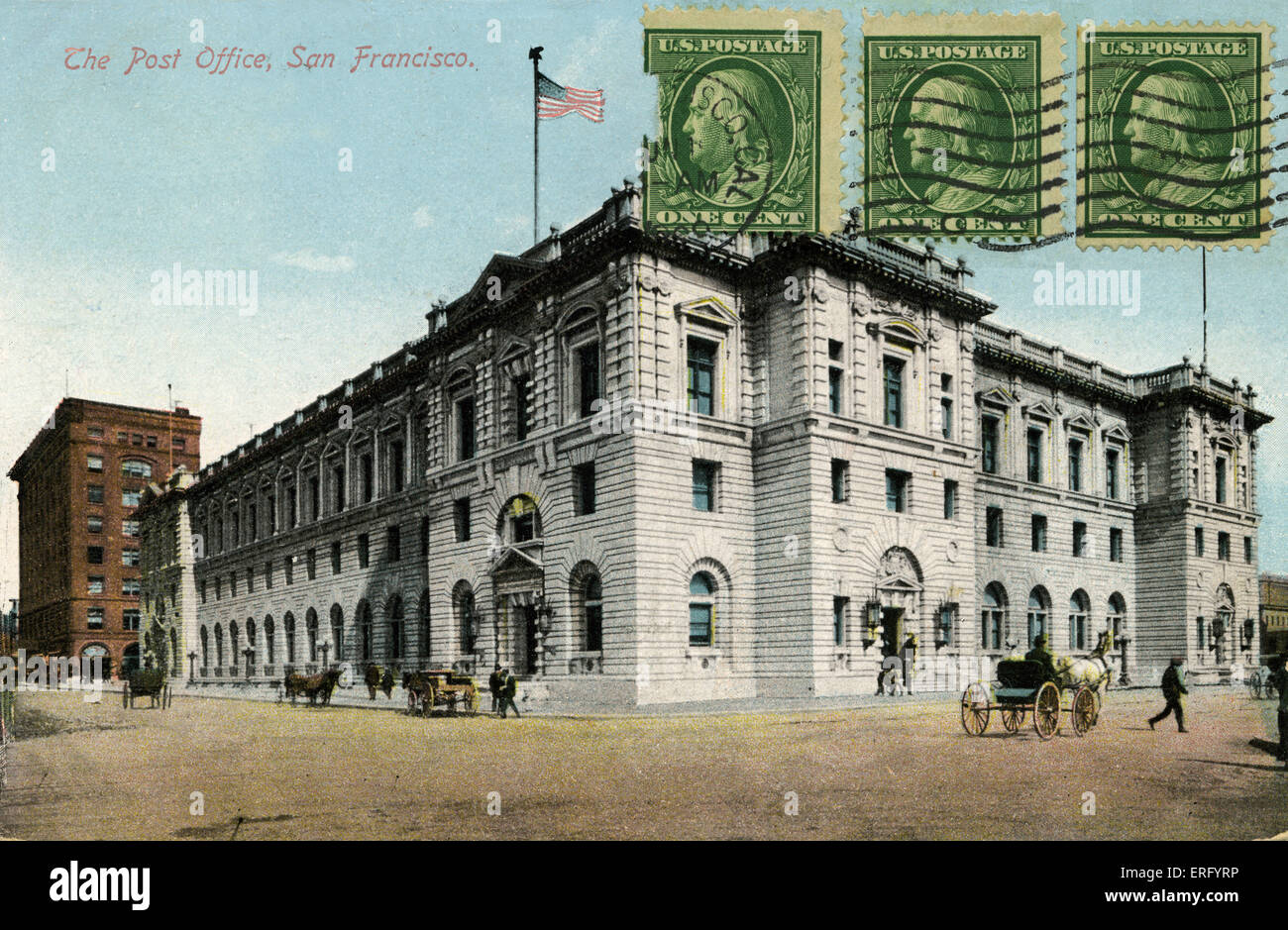 San Francisco. Il Post Office. Cartolina prima 1906 terremoto. Foto Stock
