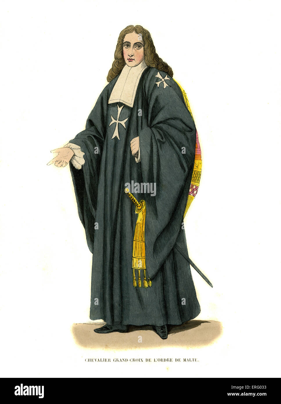 Cavaliere di Gran Croce di Malta / Chevalier grand-croix de l'ordre de Malte. Cavalieri Ospitalieri - fondato a Gerusalemme c. Foto Stock