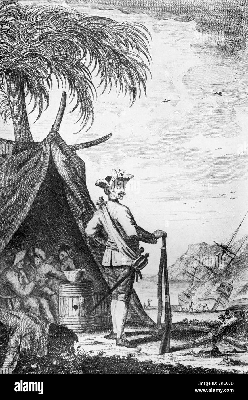 "Capt. George Lowther porto Mayo', incisione. L'inglese da Buccaneer a Port Mayo nel golfo (Gulph, [sic]) di Matique. GL: Foto Stock