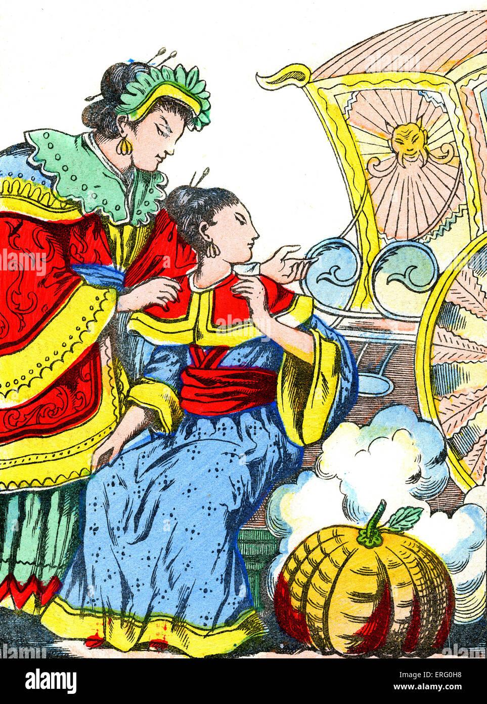 'La Cendrillon Japonaise' - La Cenerentola giapponese: Cinderella 's coach. La didascalia recita, "Le Carrosse de Cendrillon'. La fata Foto Stock