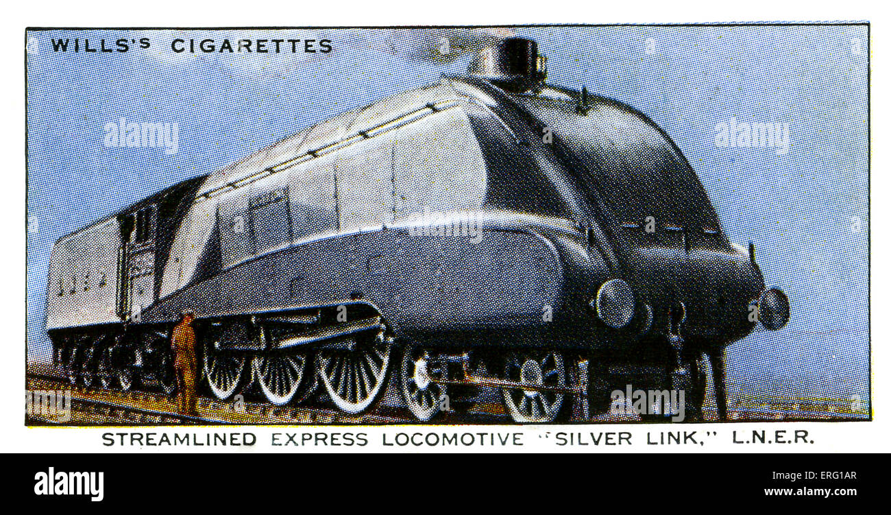 Semplificate locomotiva Express 'Silver Link'. London & North Eastern Railway. Prima completamente ottimizzata locomotiva, introdotto Foto Stock