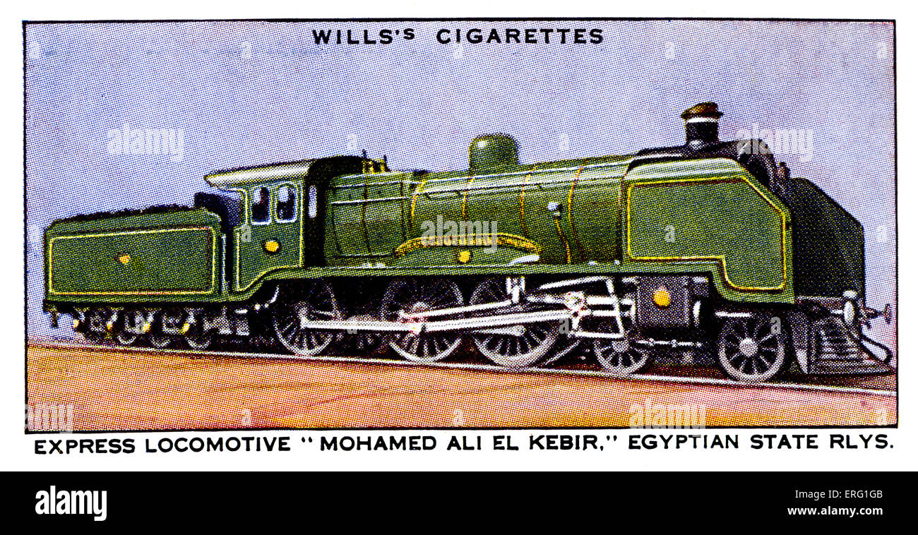 'Mohamed Ali El Kebir' esprimere la locomotiva. 1930s. Locomotiva Express su lo Stato egiziano ferrovie. 4-4-2 "Atlantic" tipo Foto Stock