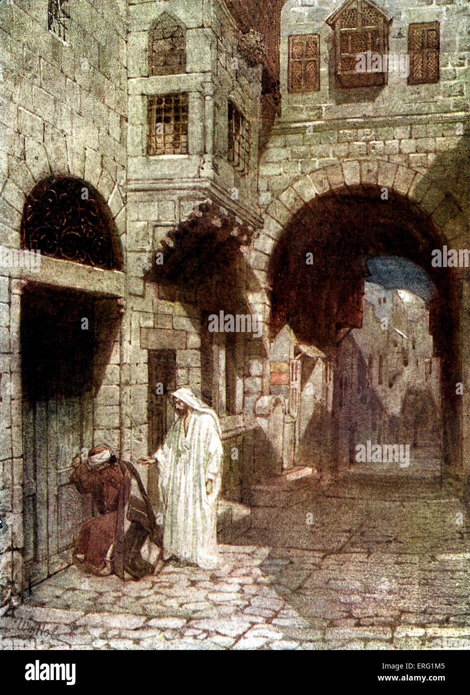 Gesù appare a Pietro. "Si alzarono la stessa ora e tornarono a Gerusalemme, dove trovarono riuniti gli Undici e Foto Stock