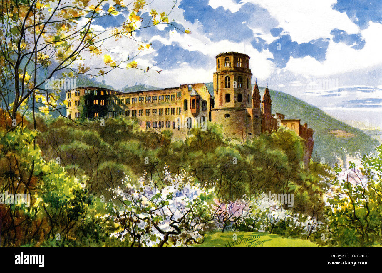 'Old Heidelberg" da H. Hoffmann riprodotta in un tedesco stampanti " catalogo, 1902. Foto Stock