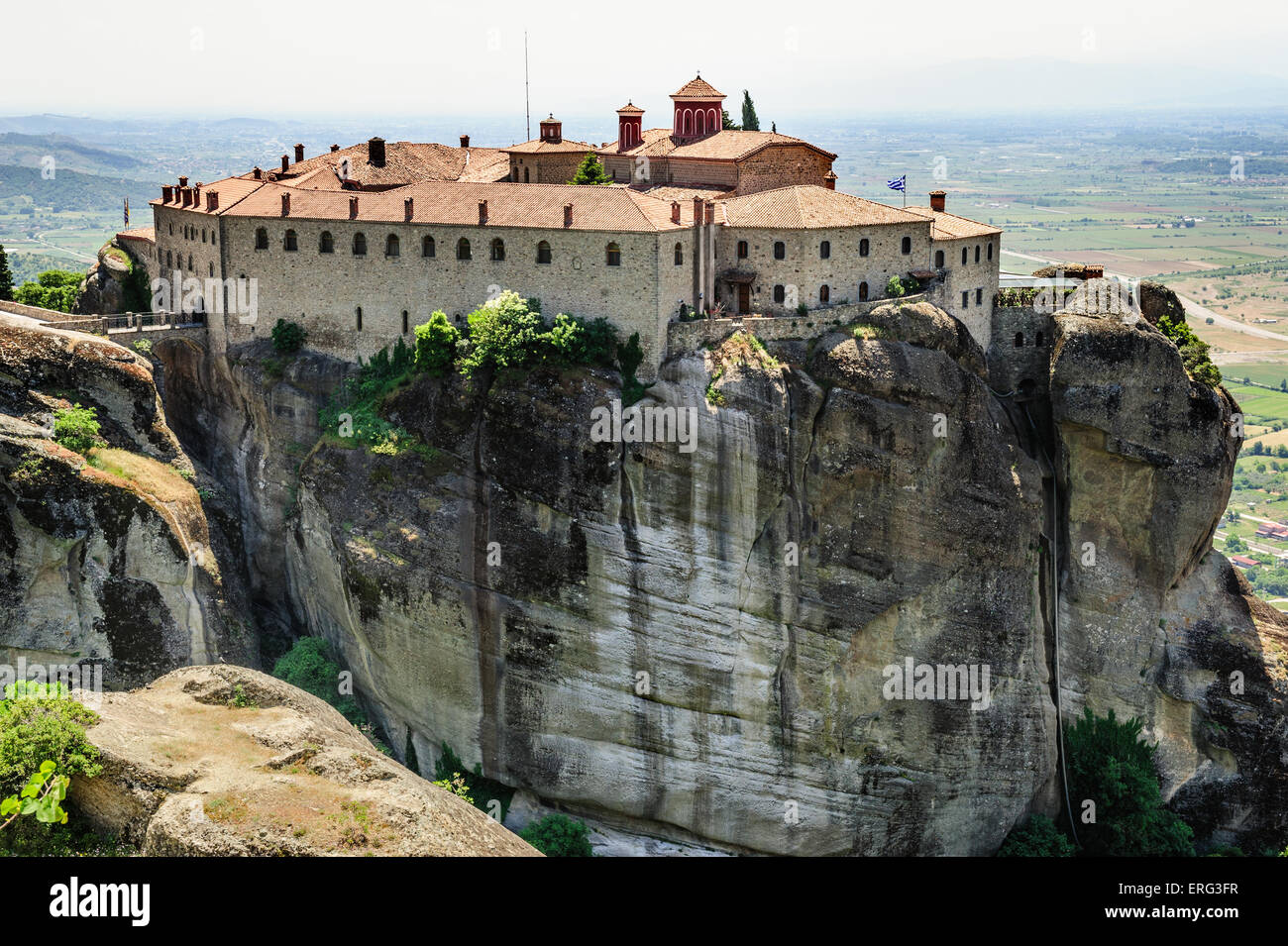 Greco monastero ortodosso, Meteora, Grecia Foto Stock