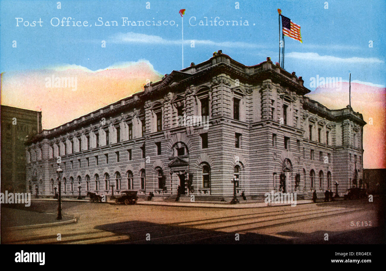 San Francisco: ufficio postale. Noto anche come James R. Browning U.S. La Corte di Appello edificio. Bandiera americana sulla costruzione. C. Foto Stock