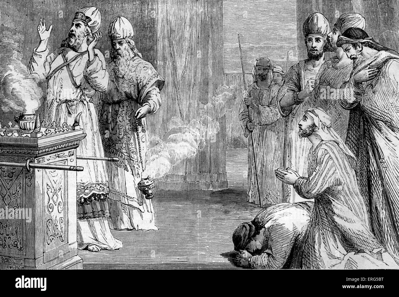 La gioia nel servizio del santuario. La Bibbia, Salmo XXXIV, 10: " Per un giorno nei tuoi cortili è meglio di un migliaio. Ho avuto piuttosto essere un portinaio nella casa del mio Dio, che abitare nelle tende degli empi.'". Foto Stock